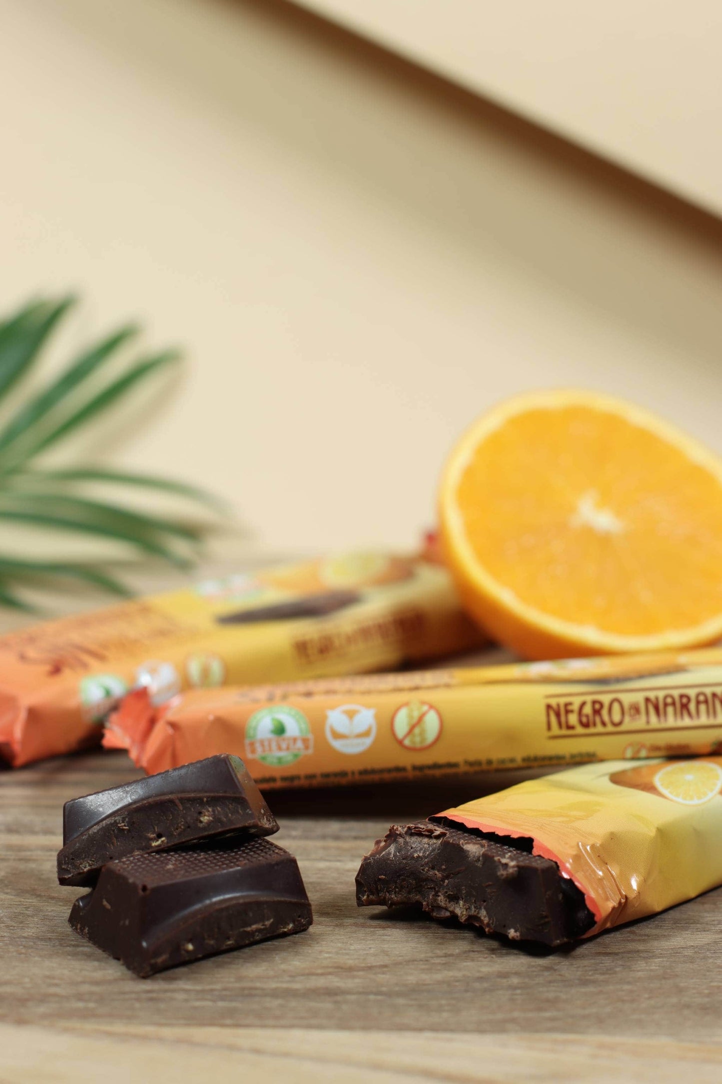 Zartbitter Schokoriegel mit Orange ohne Zuckerzusatz 35 g
