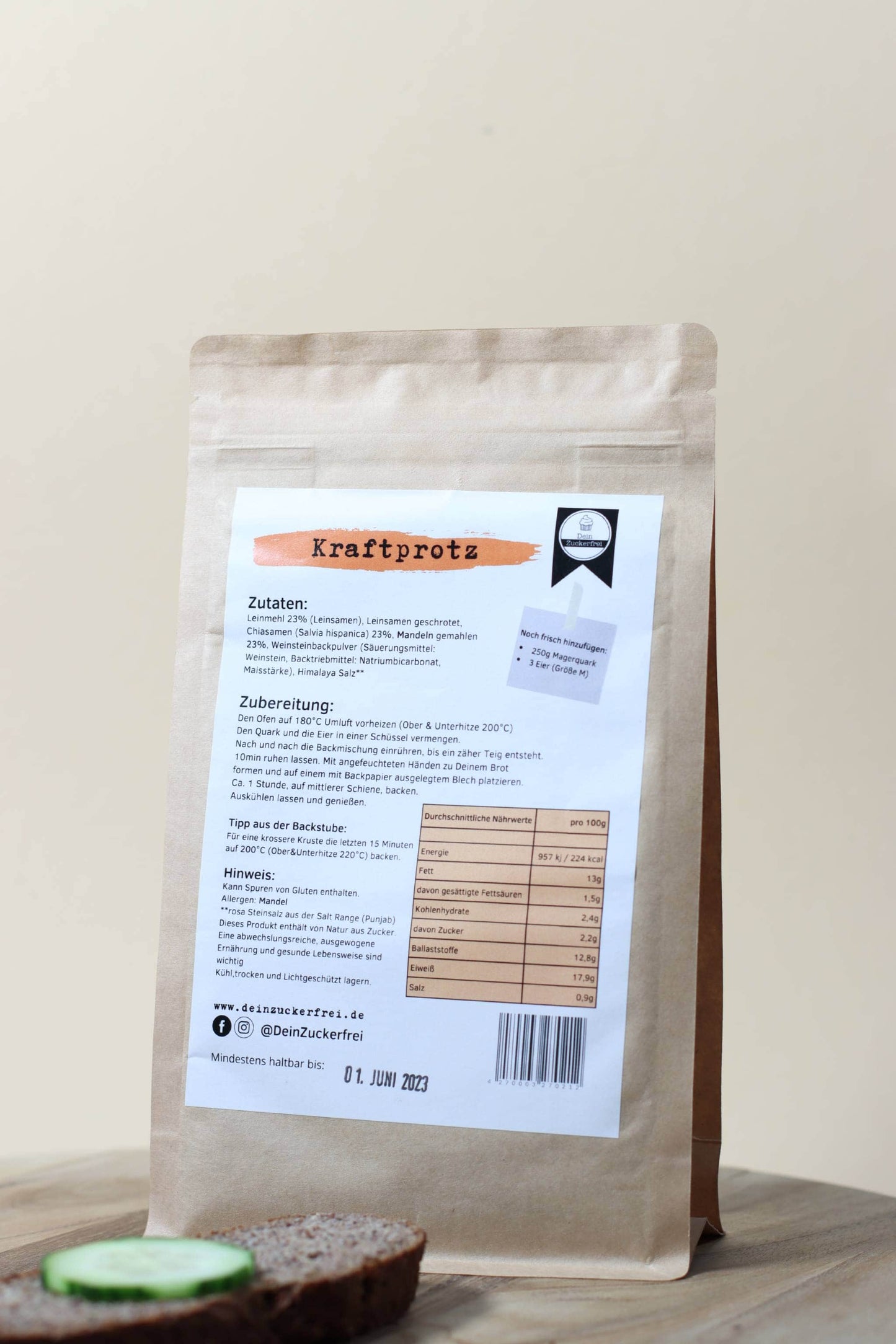 Kraftprotz - Low Carb Eiweißbrot Backmischung 215 g