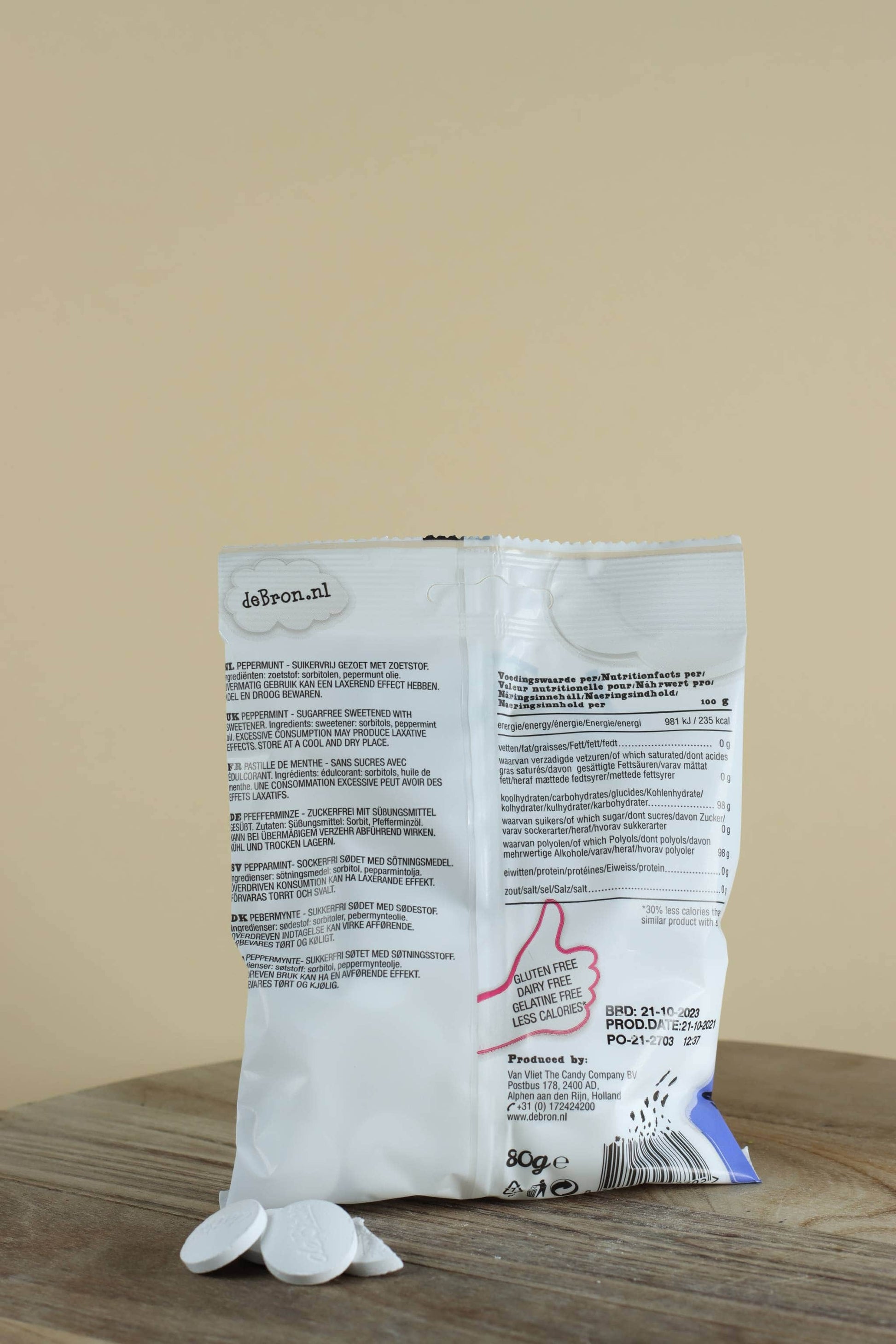 Pfefferminzbonbons ohne Zucker 80 g