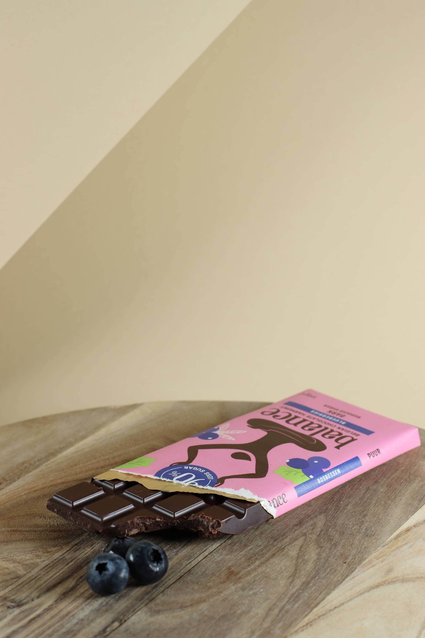 Belgische Zartbitter Schokolade Blaubeere ohne Zuckerzusatz 100 g